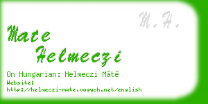 mate helmeczi business card