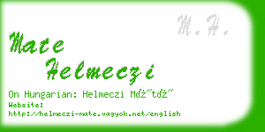 mate helmeczi business card